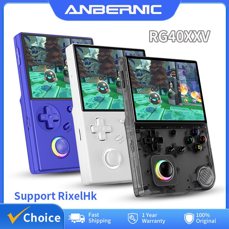 Retro Gaming N64 - ANBERNIC-consola de juegos portátil RG40XXV, pantalla