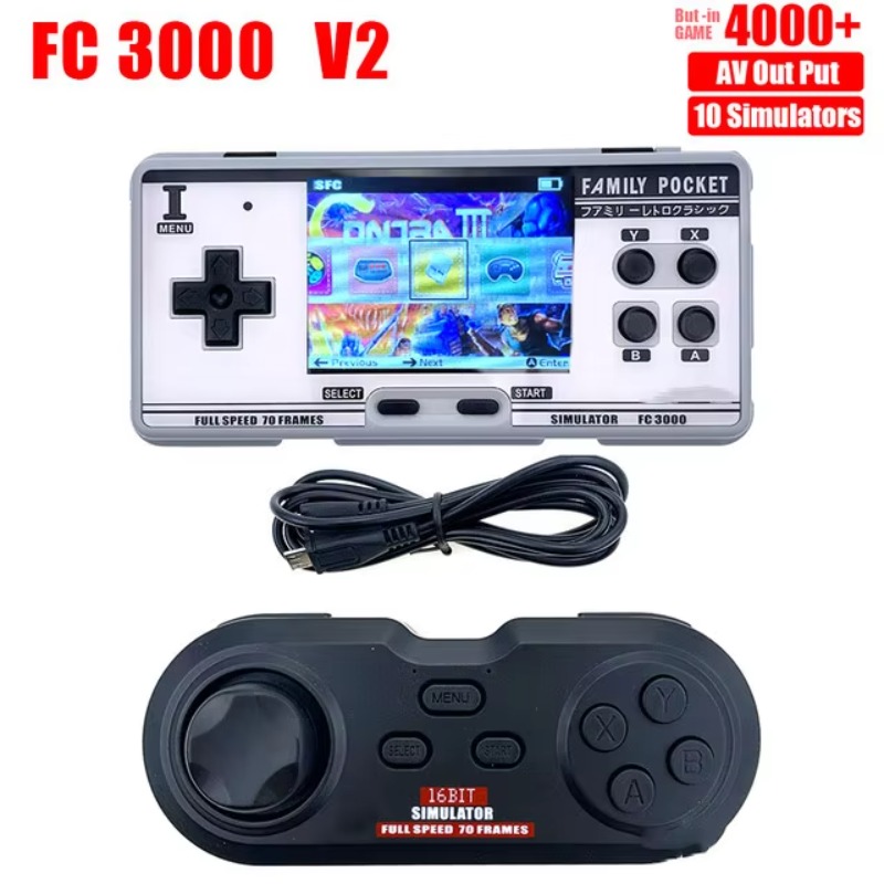 Retro Handheld Console - NUEVA consola retro FC3000 V2 con