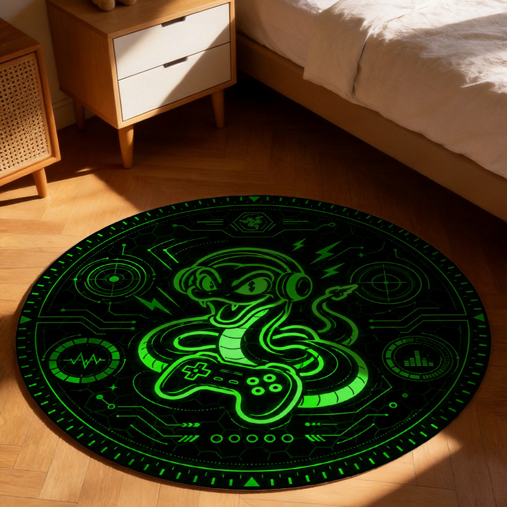 Retro Gaming Desk Setup - Alfombrilla de ratón de color verde