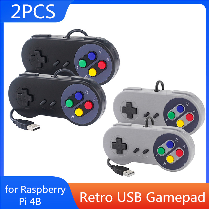 Retro Gaming Raspberry Pi 4 - 2 uds USB Gamepad Retro Gaming