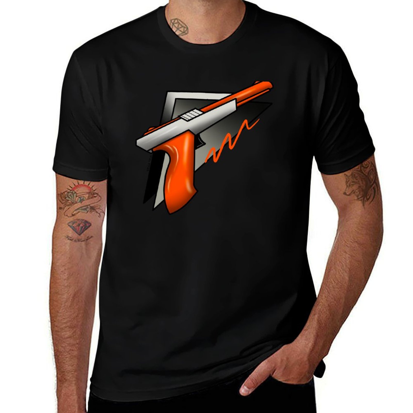 Retro Gaming Light Gun - Camiseta de manga corta con diseño