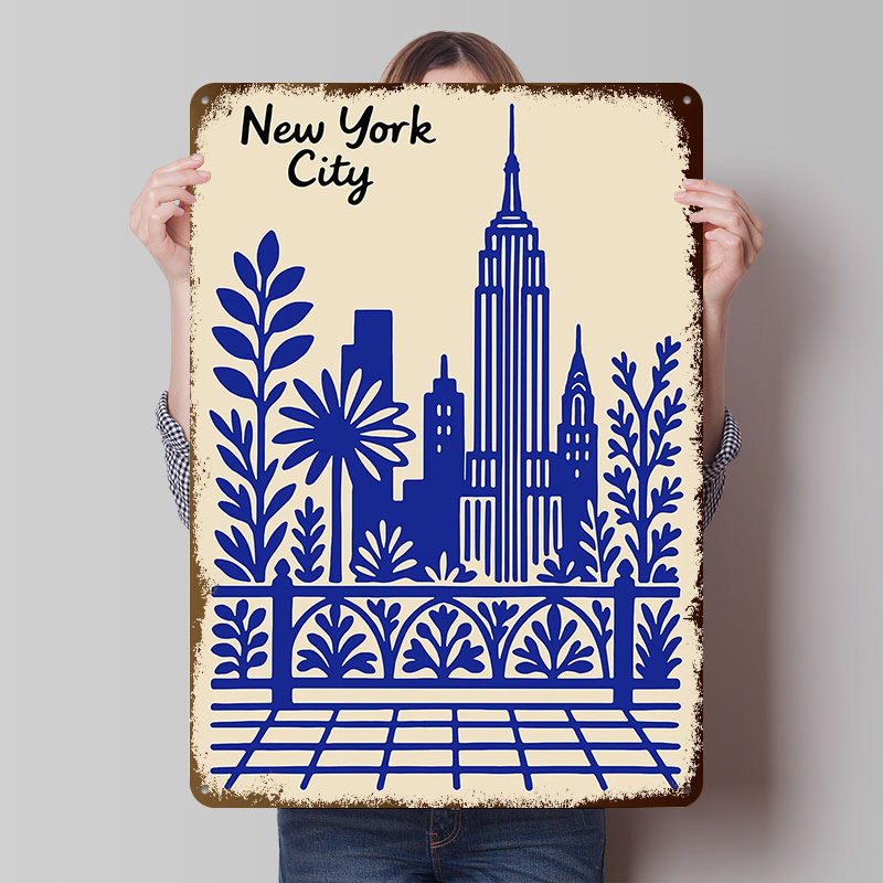 Retro Gaming At Home - Póster Azul de la Ciudad de