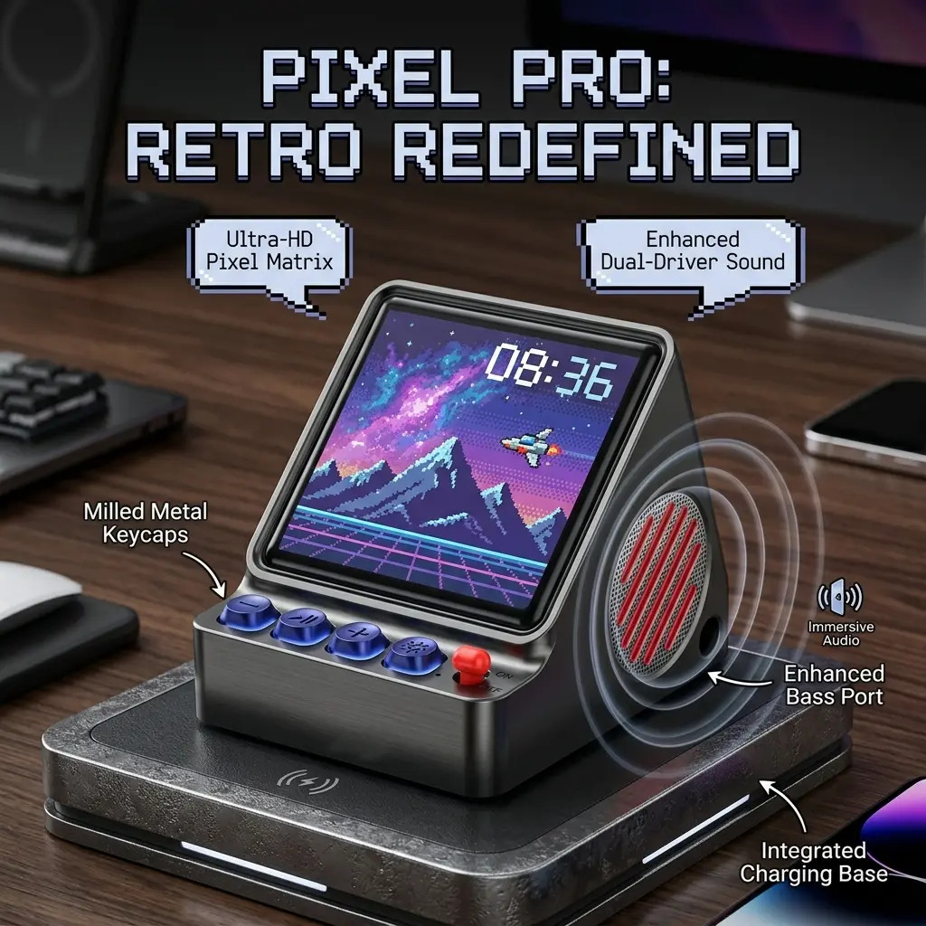 Altavoz Portátil con Pantalla  - Retro Gaming Desk Setup reseña y precio