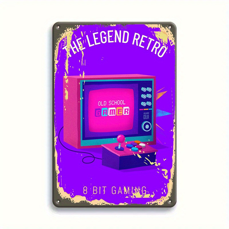 Letrero Metálico Retro de 8 Bi - Retro Gaming Us reseña y precio