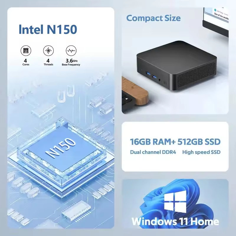 Mini PC Intel N150 2026, Compu - Retro Pc Gaming reseña y precio